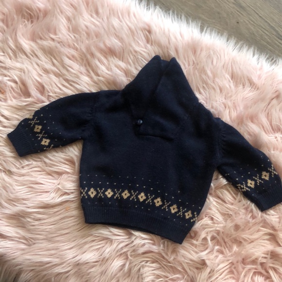 Janie and Jack Baby Boy Navy Sweater - Picture 1 of 4